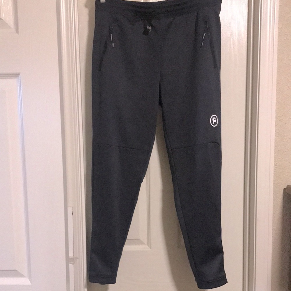 Backcountry Charcoal Gray Jogger Pants with Logo NWOT